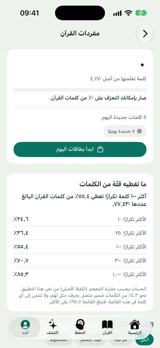 البطاقات على الآيفون